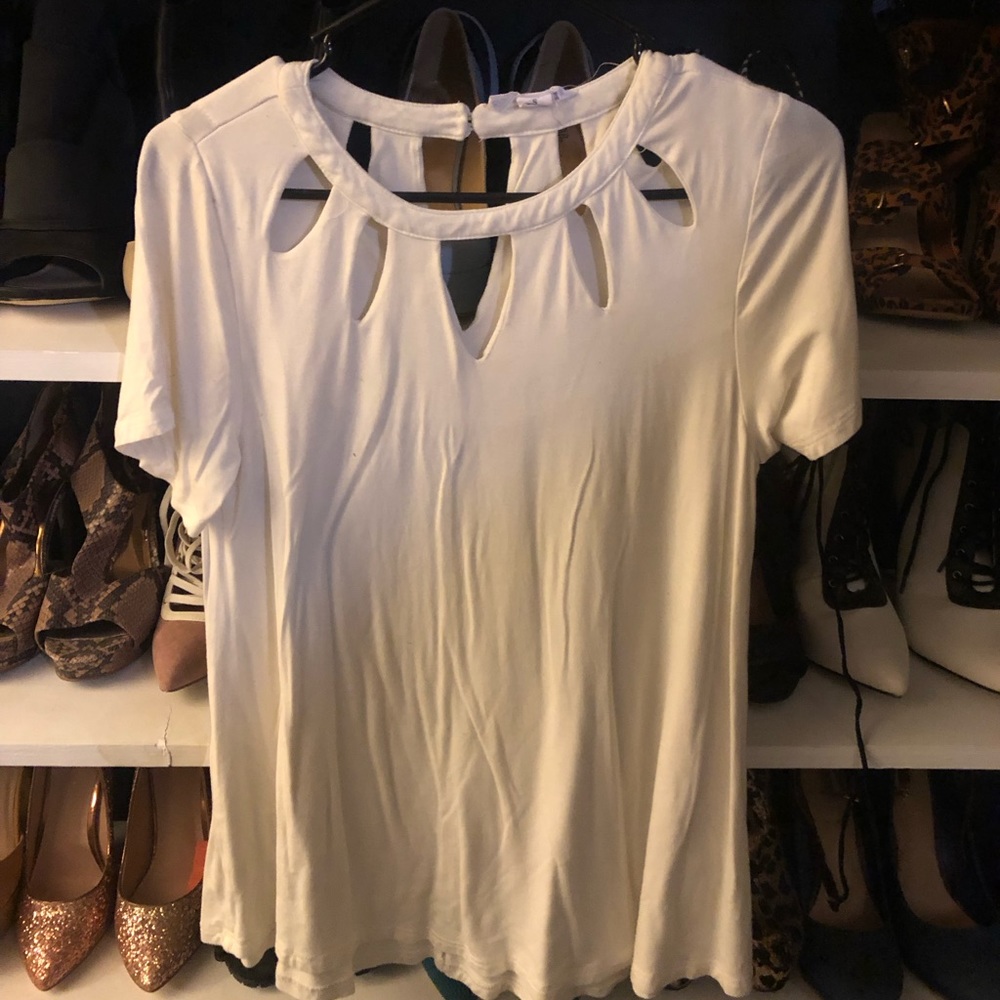 Maurices White Cutout Top